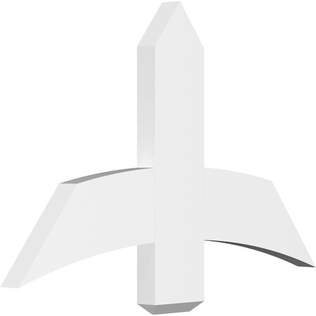 Ekena Millwork Bellingham Architectural Grade PVC Gable Bracket, 36"W x 22 1/2"H x 2"D x 6"F, 15/12 Pitch GBP036X23X0206BEL00
